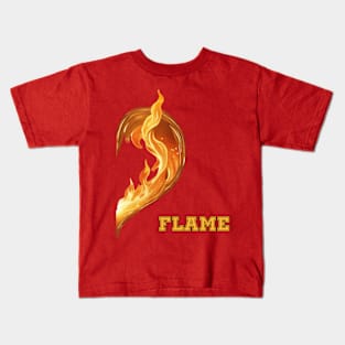 1/2 Heart flame Boys Kids T-Shirt